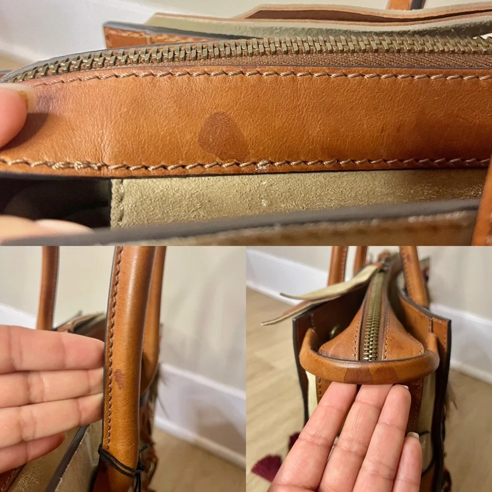 DSQUARED2 | Boho Fringe Feather Embroidered Leather Suede Tote Shoulder Bag - Picture 15 of 15